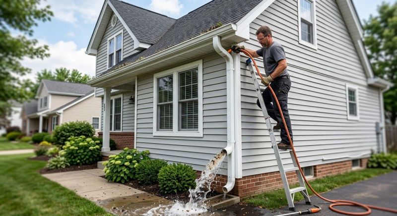 Downspout Blockage Removal in Long Island, NY