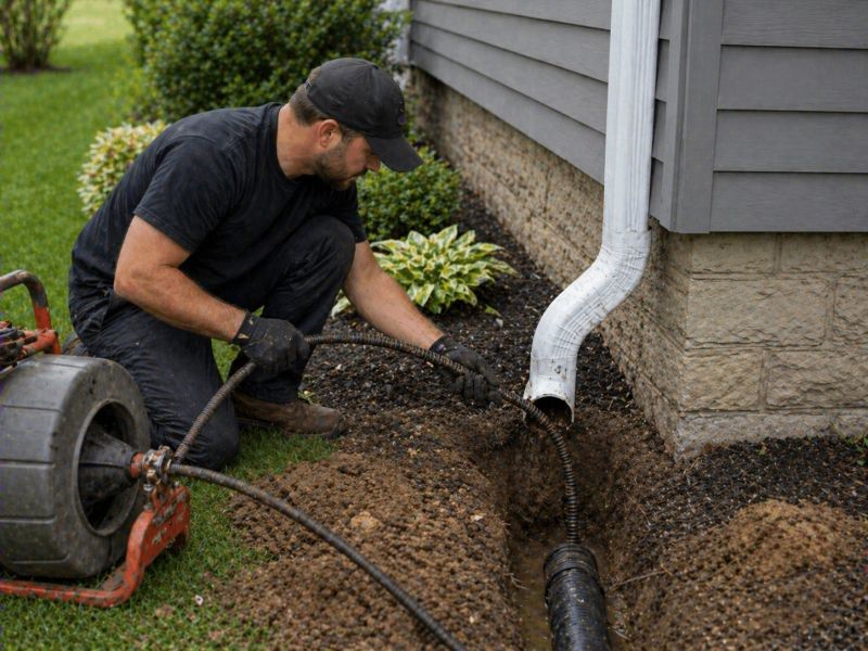 Downspout Blockage Removal in Richmond, VA