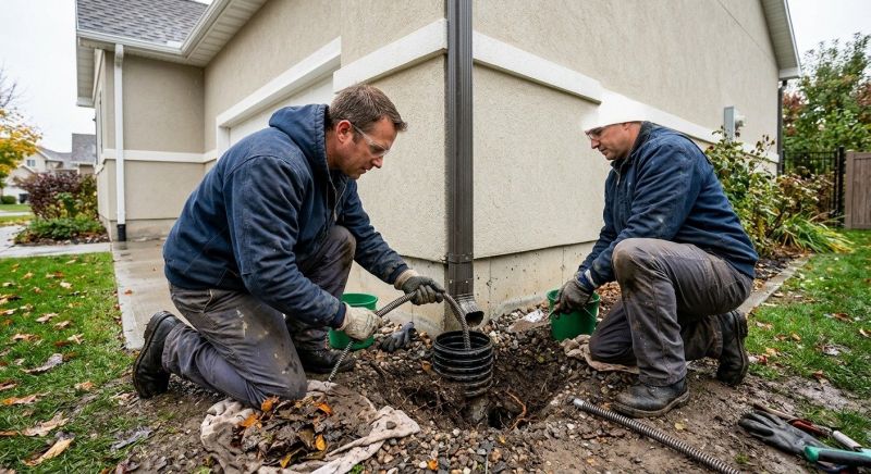Downspout Snaking in Rochester, NY